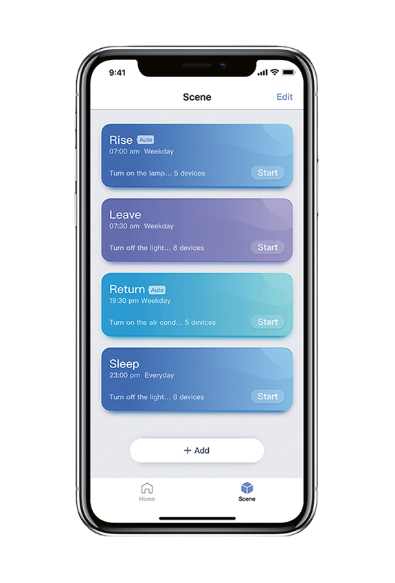Scene-Based Automation Interface